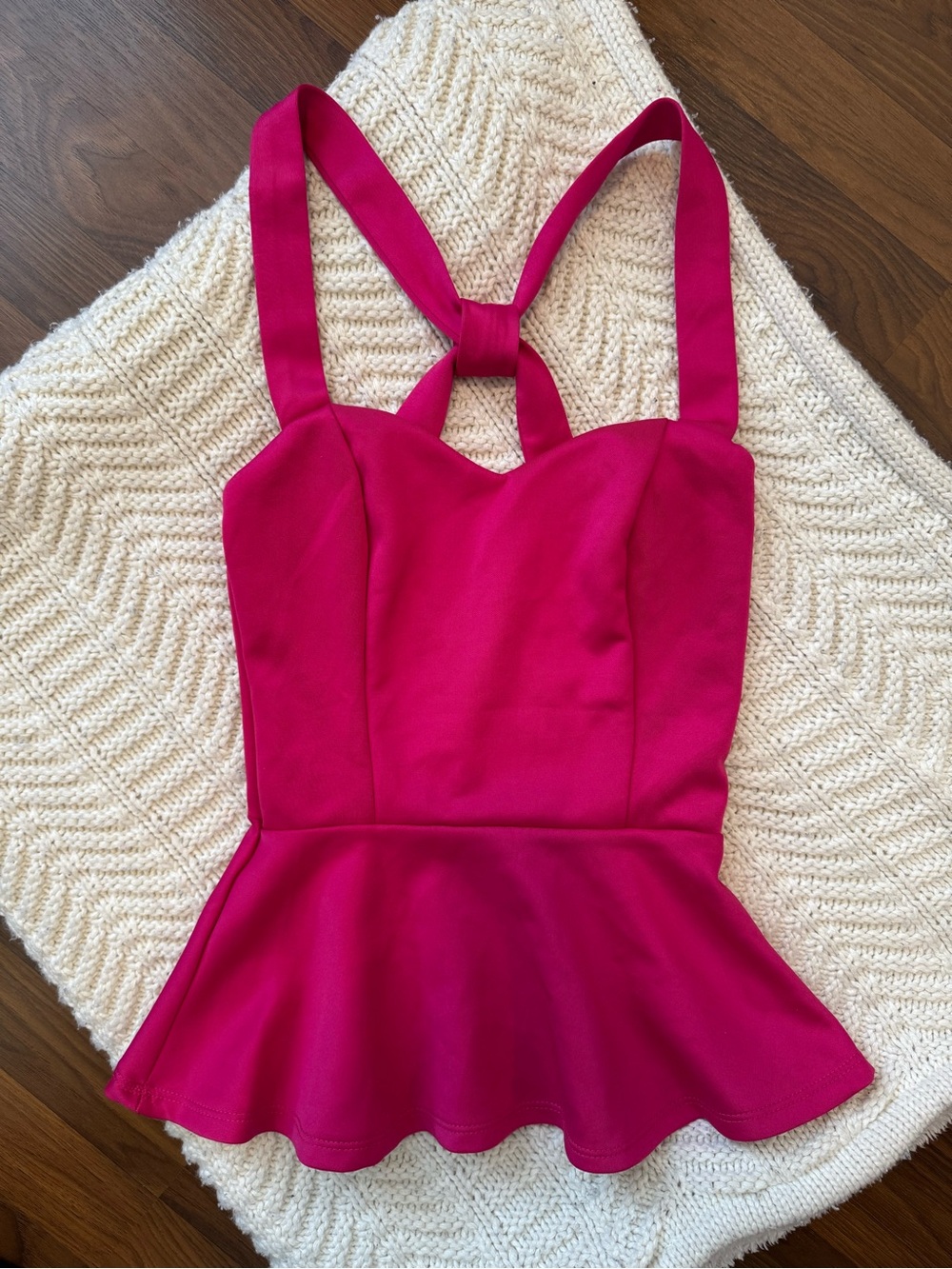 Hot Pink Peplum Top